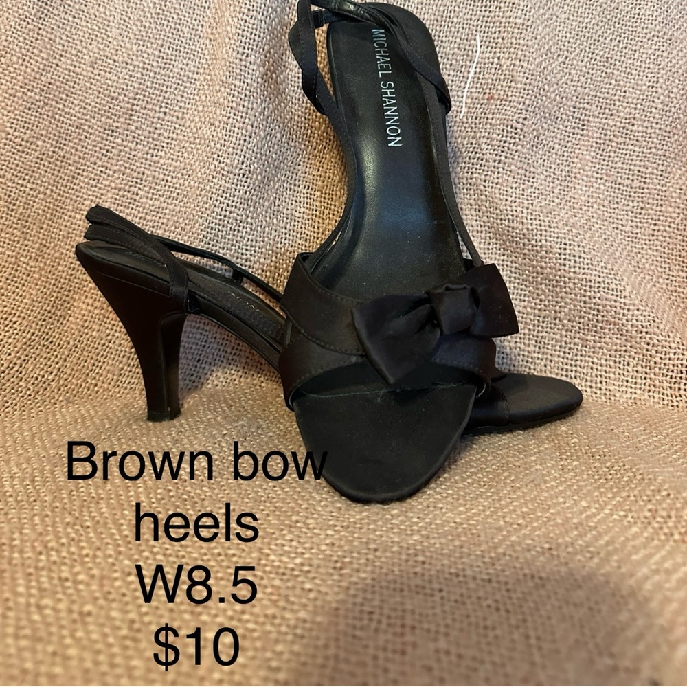 Michael Shannon brown bow heel